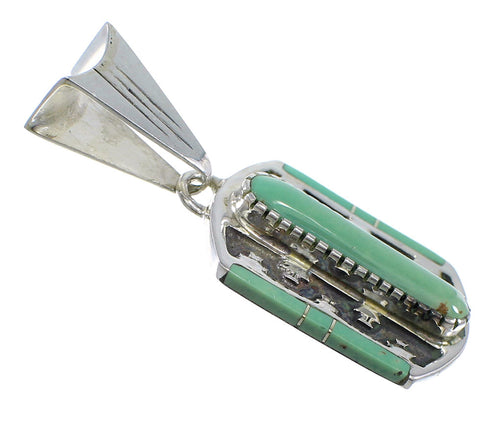 Turquoise And Sterling Silver Pendant Southwest Jewelry VX55458